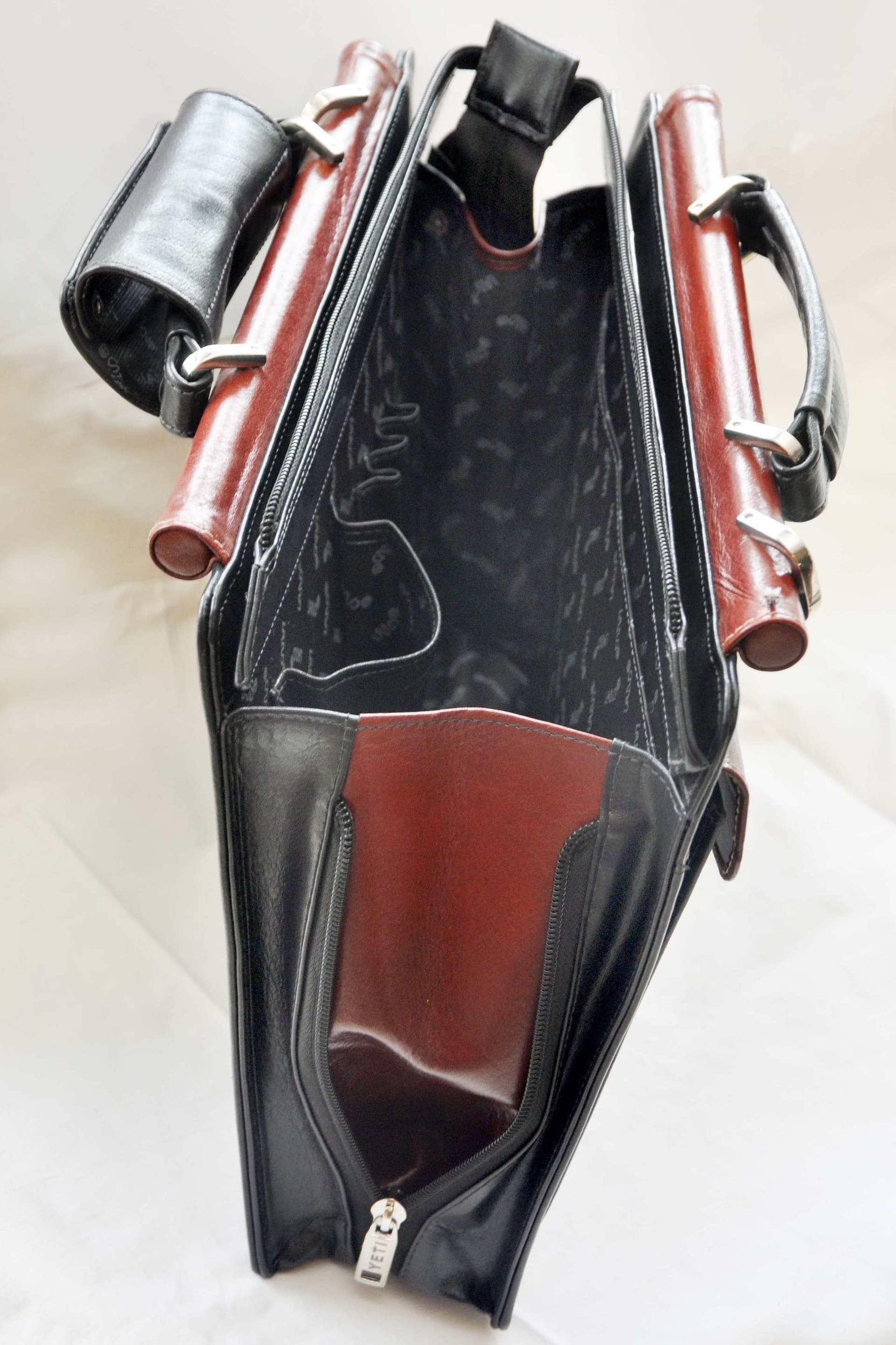 Dual Tone Executive Leather Office Briefcase view 2