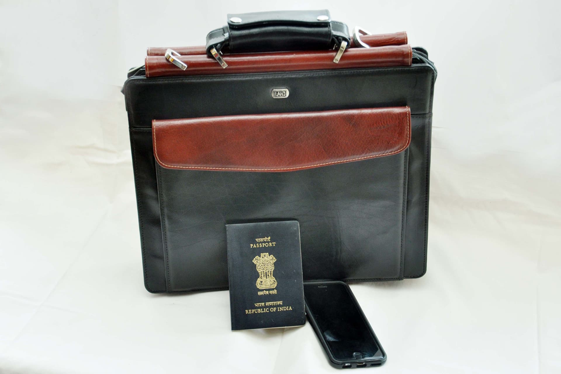 Dual Tone Executive Leather Office Briefcase view 1