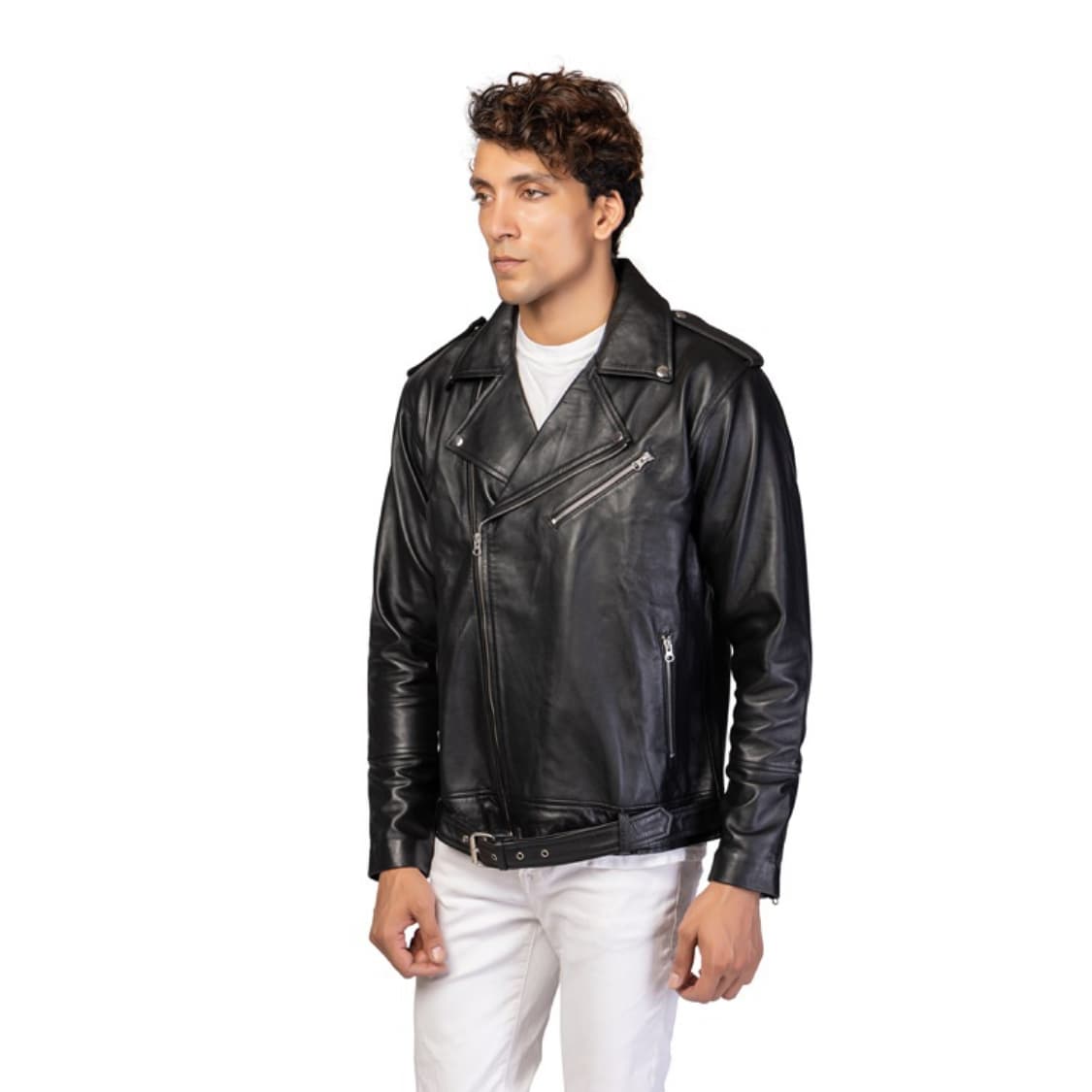 Men’s Premium Black Leather Motorcycle Jacket
