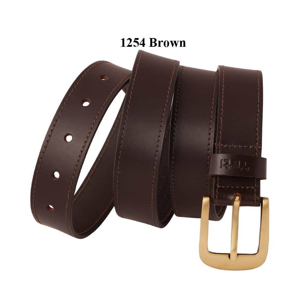 Premium Brown Stitched Leather Belt