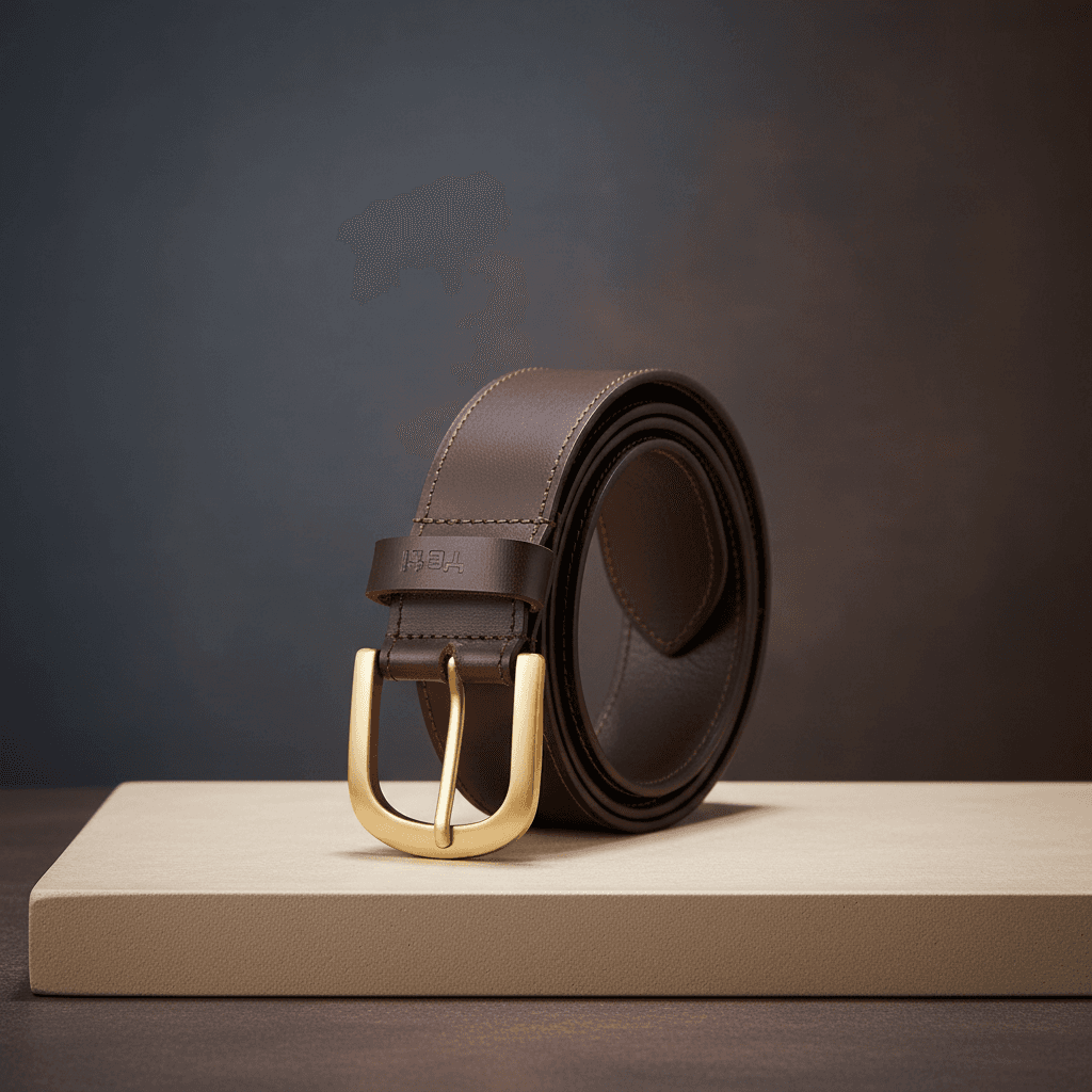 Classic Brown Leather Casual Belt