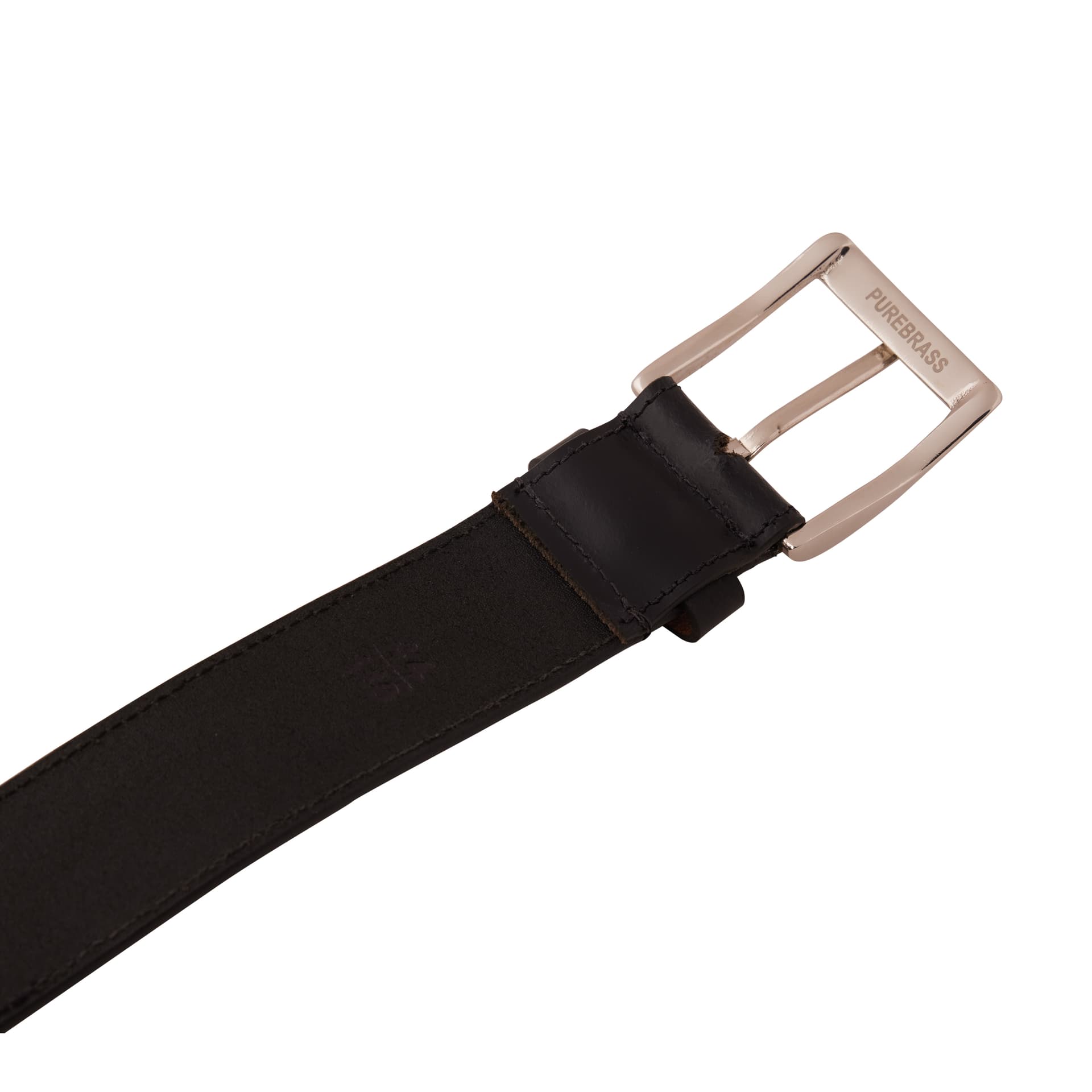Classic Smooth Black Leather Belt view 3