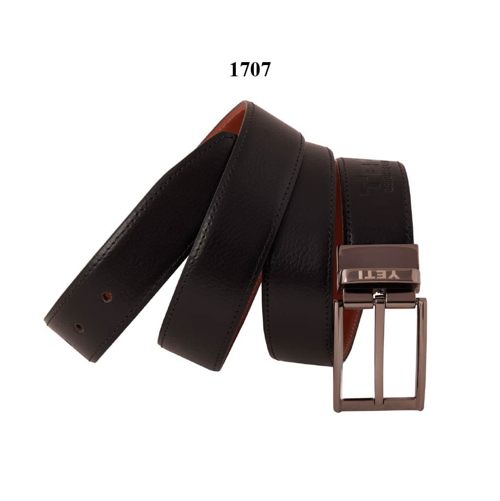 Executive Black Leather Men's Belt