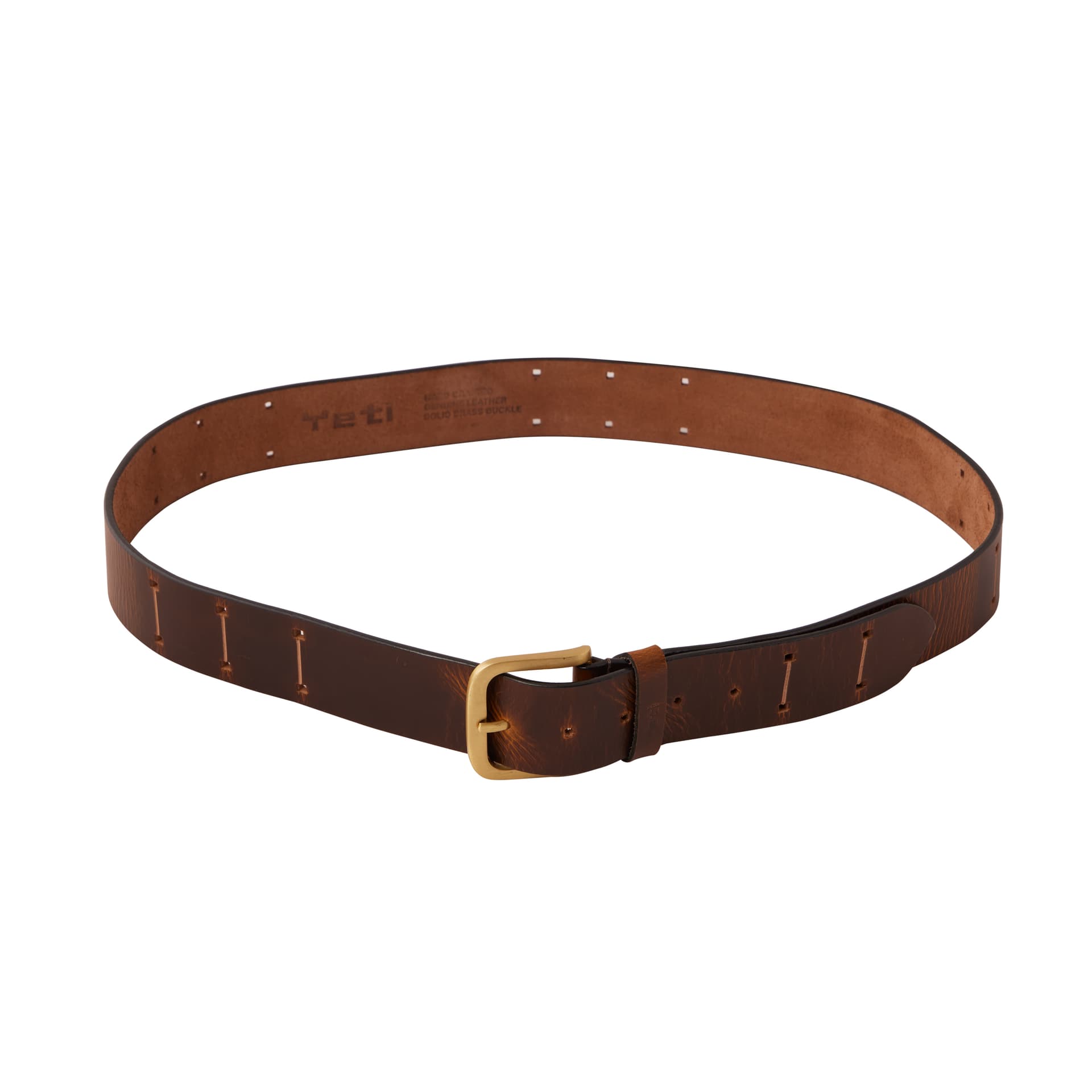 Designer Pattern Brown Leather Belt view 3