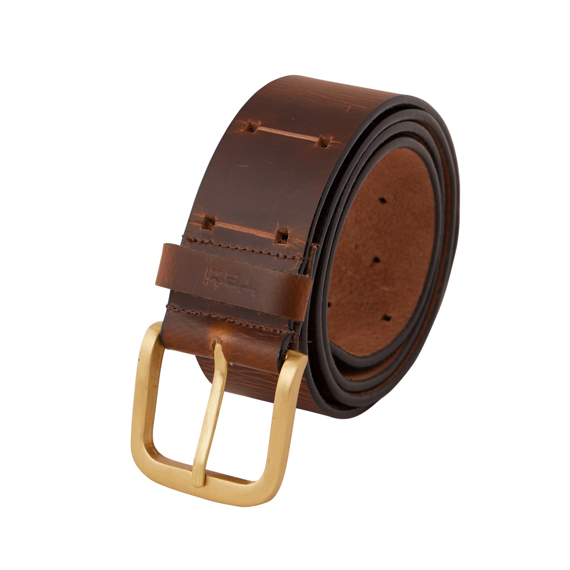Designer Pattern Brown Leather Belt view 4
