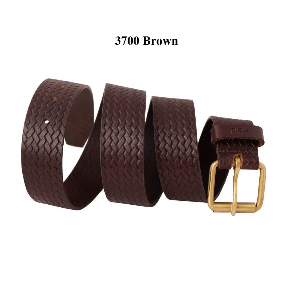 Handwoven Brown Leather Men's Belt
