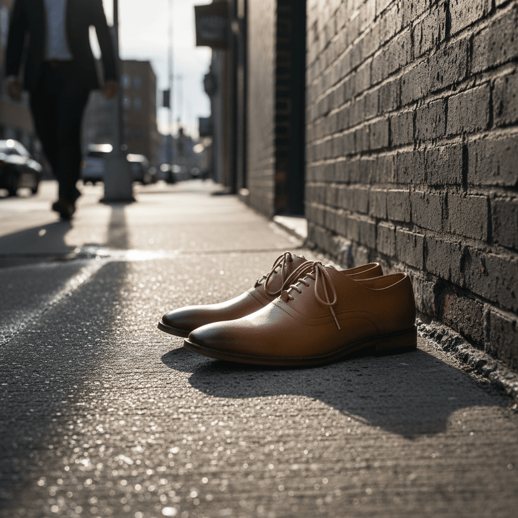 Tan Classic Leather Lace-Up Formal Shoes