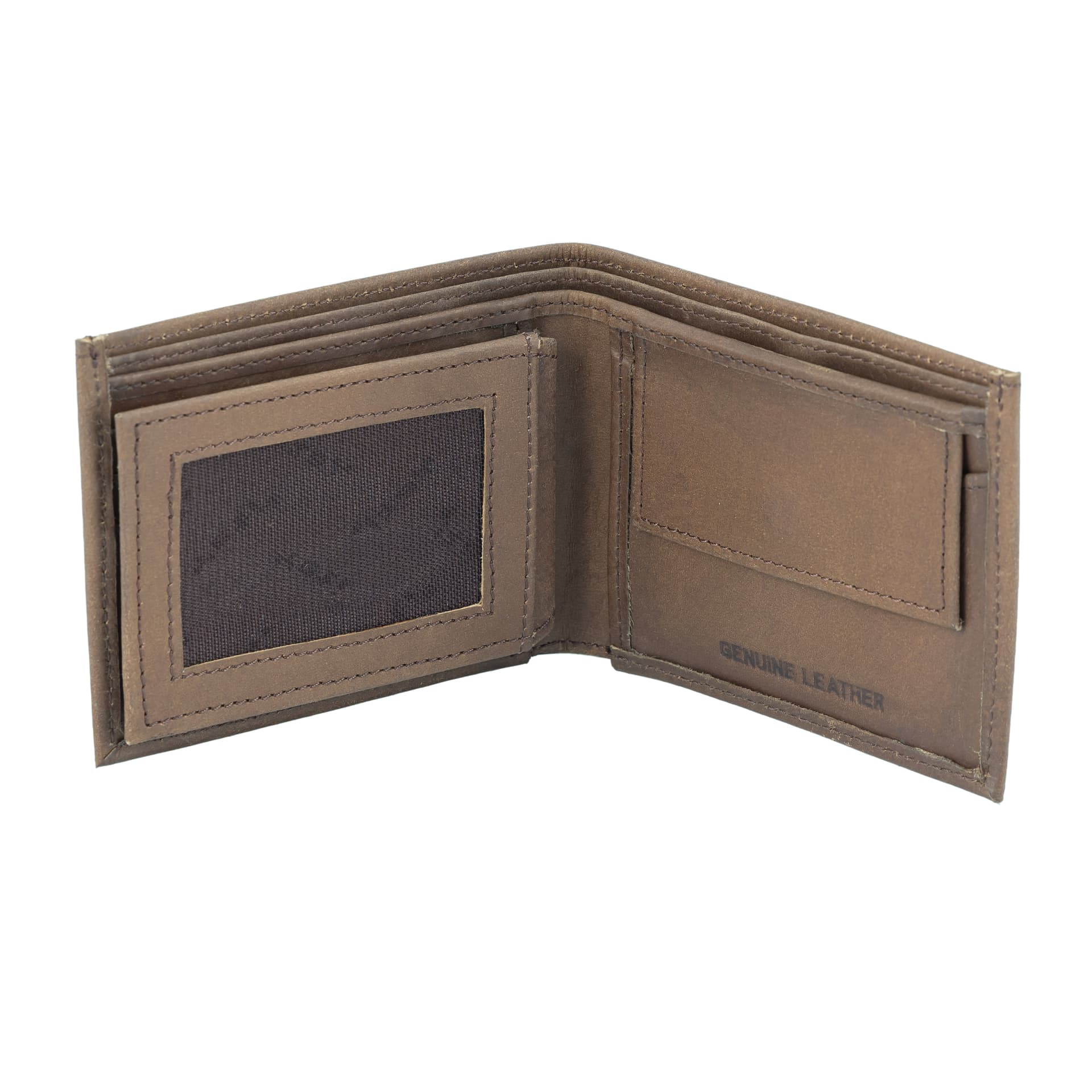 Premium Brown Leather Bifold Wallet view 1