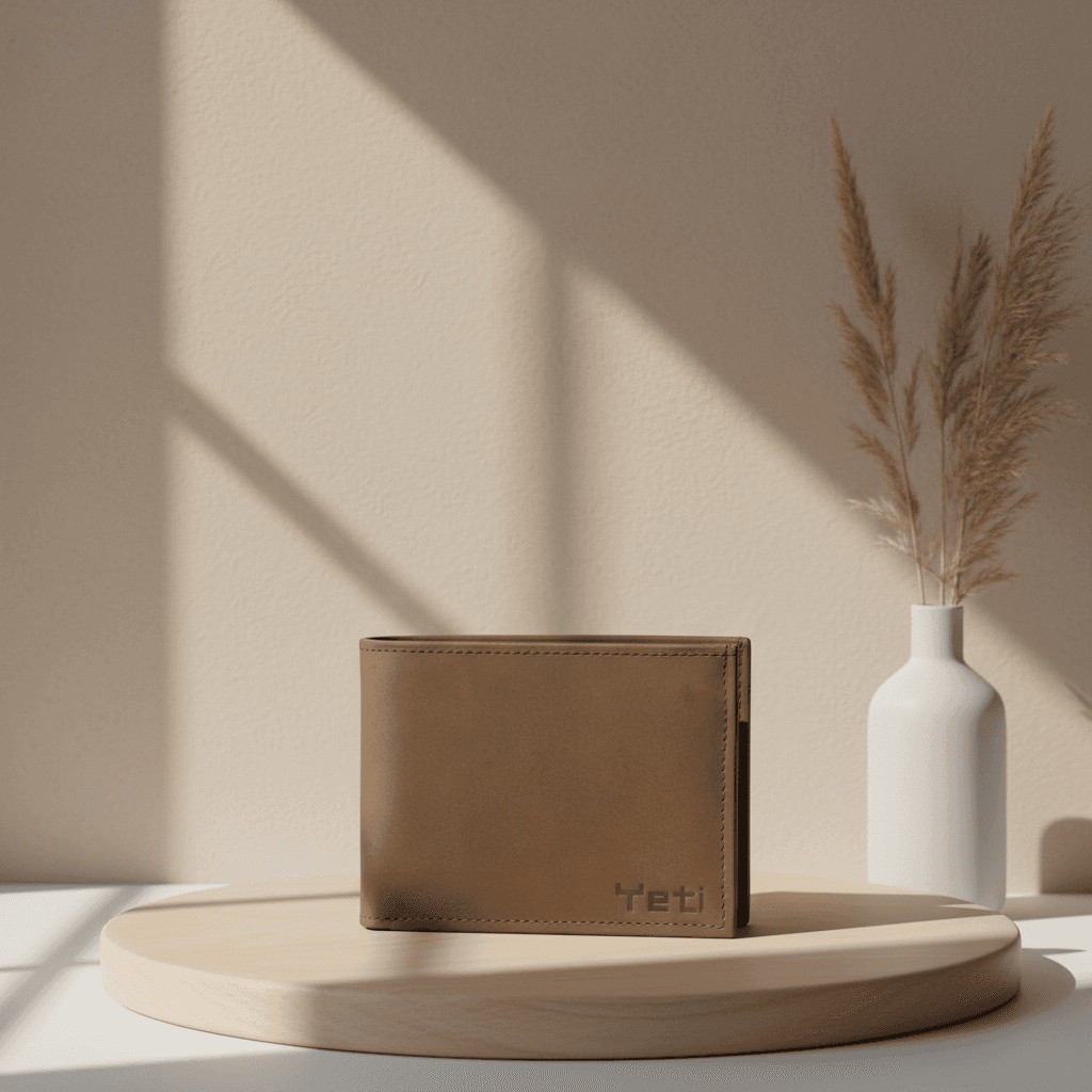 Vintage Brown Leather Bifold Wallet