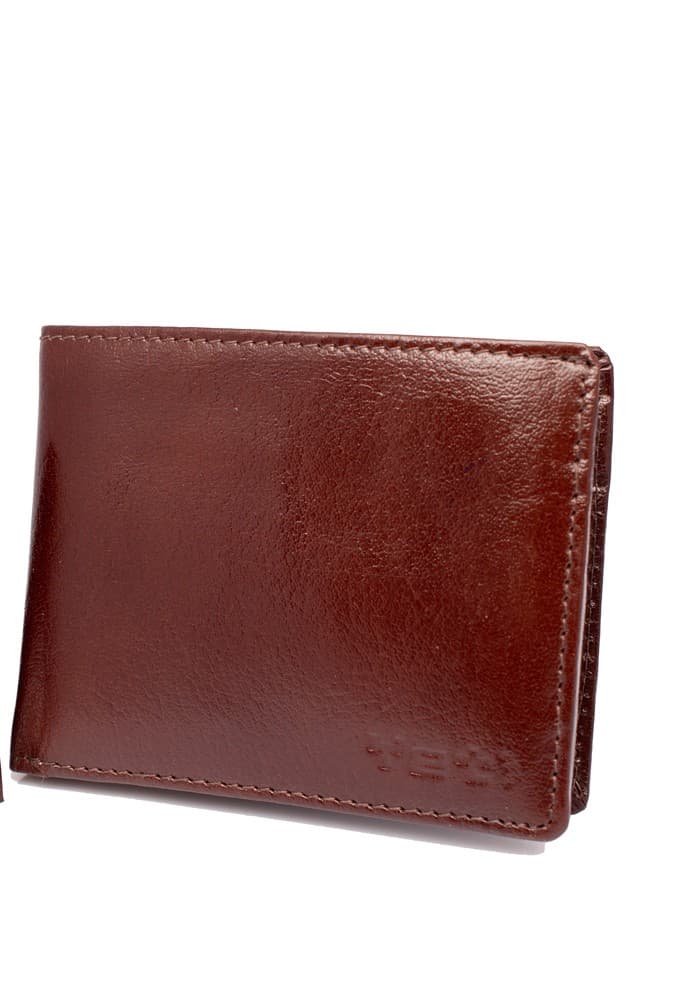 Cognac Tan Leather Bifold Wallet view 1