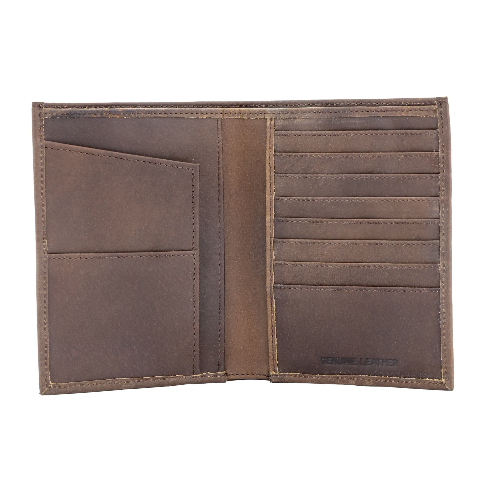 Classic Brown Leather Travel Wallet view 2