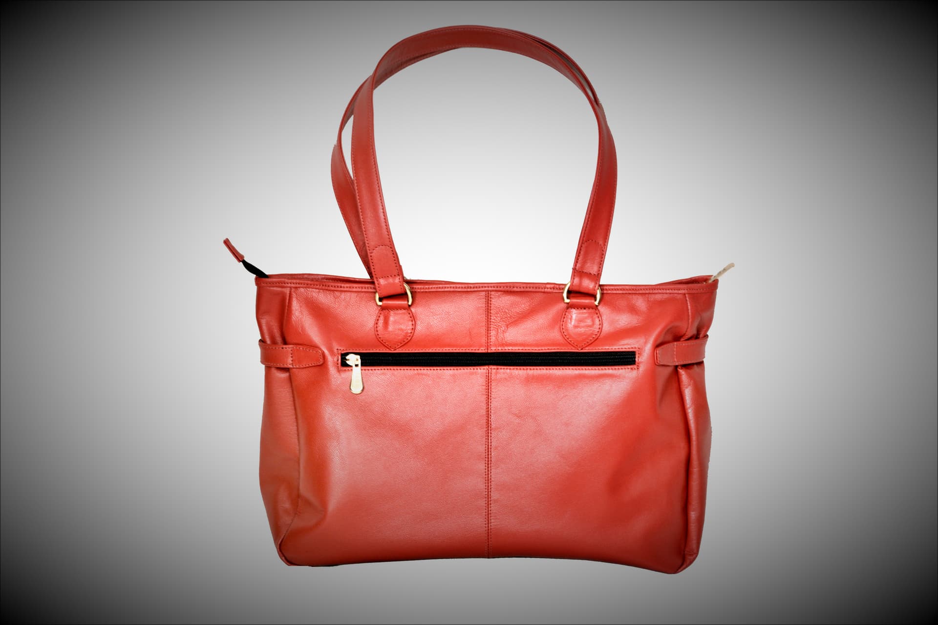 Classic Red Leather Women Shoulder Bag view 2