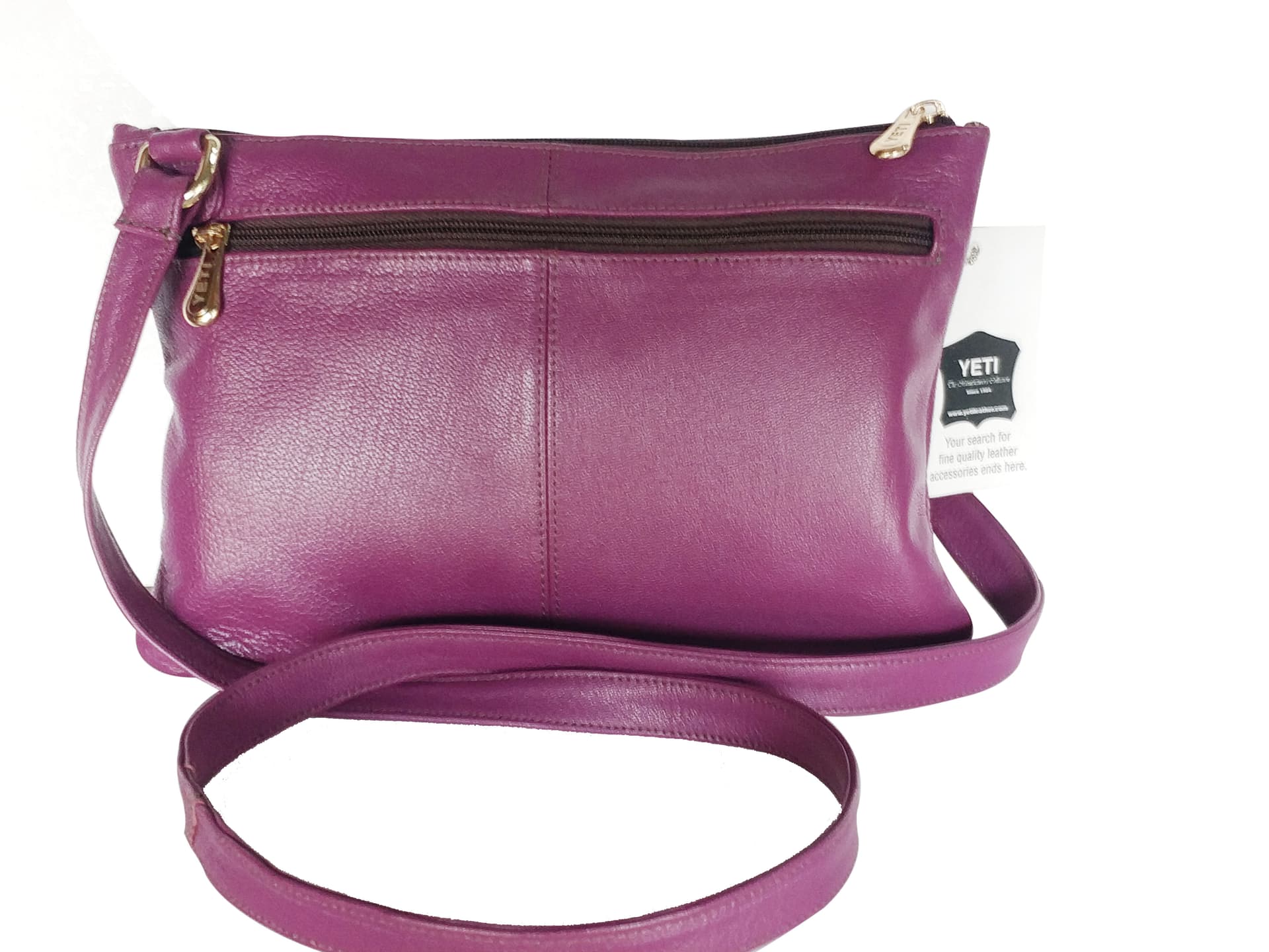 Purple Leather Crossbody Purse Set view 2