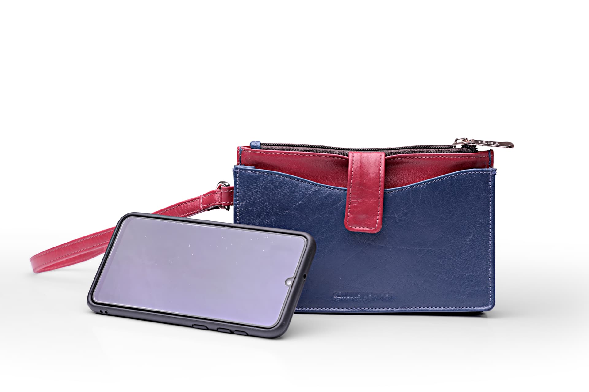 Dual-Tone Leather Wristlet Wallet view 3