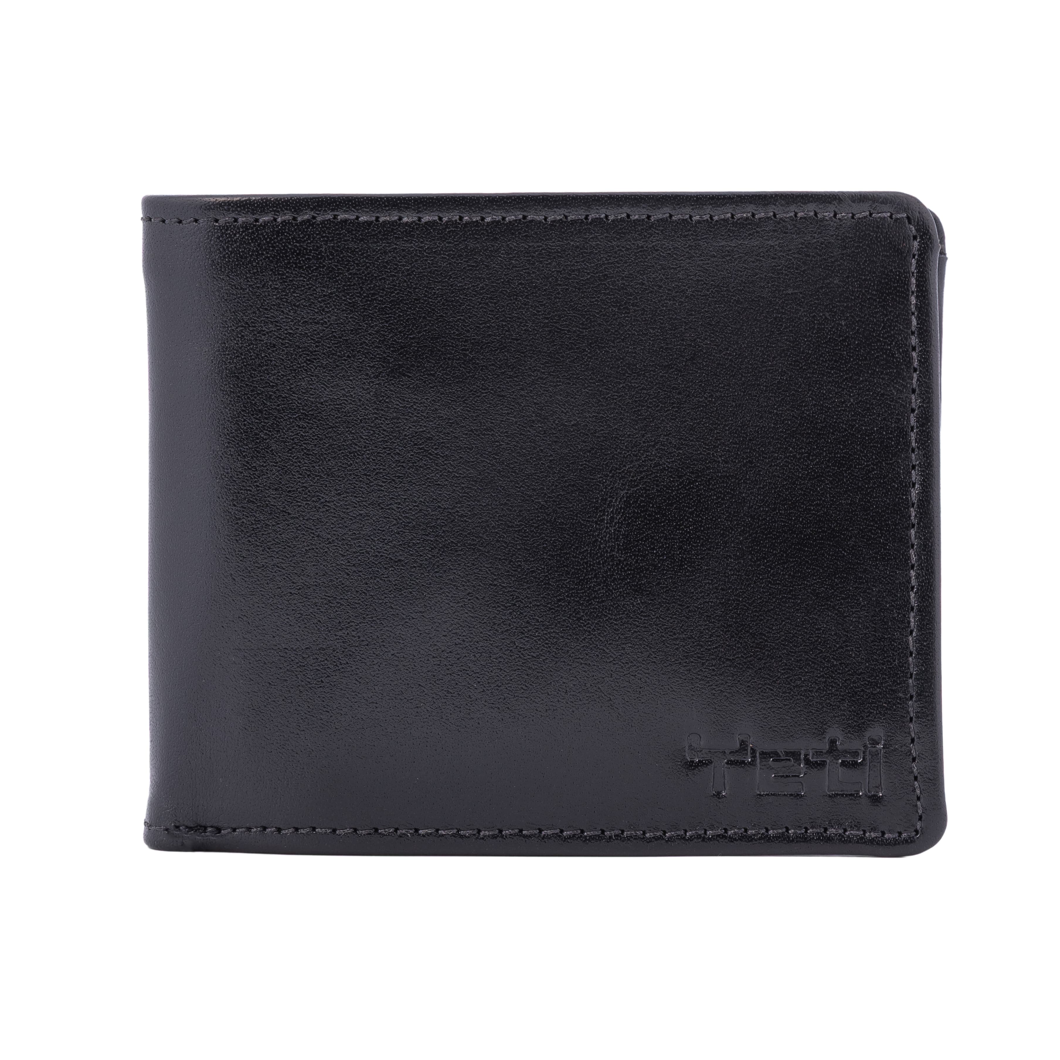 Premium Black Leather Bifold Wallet