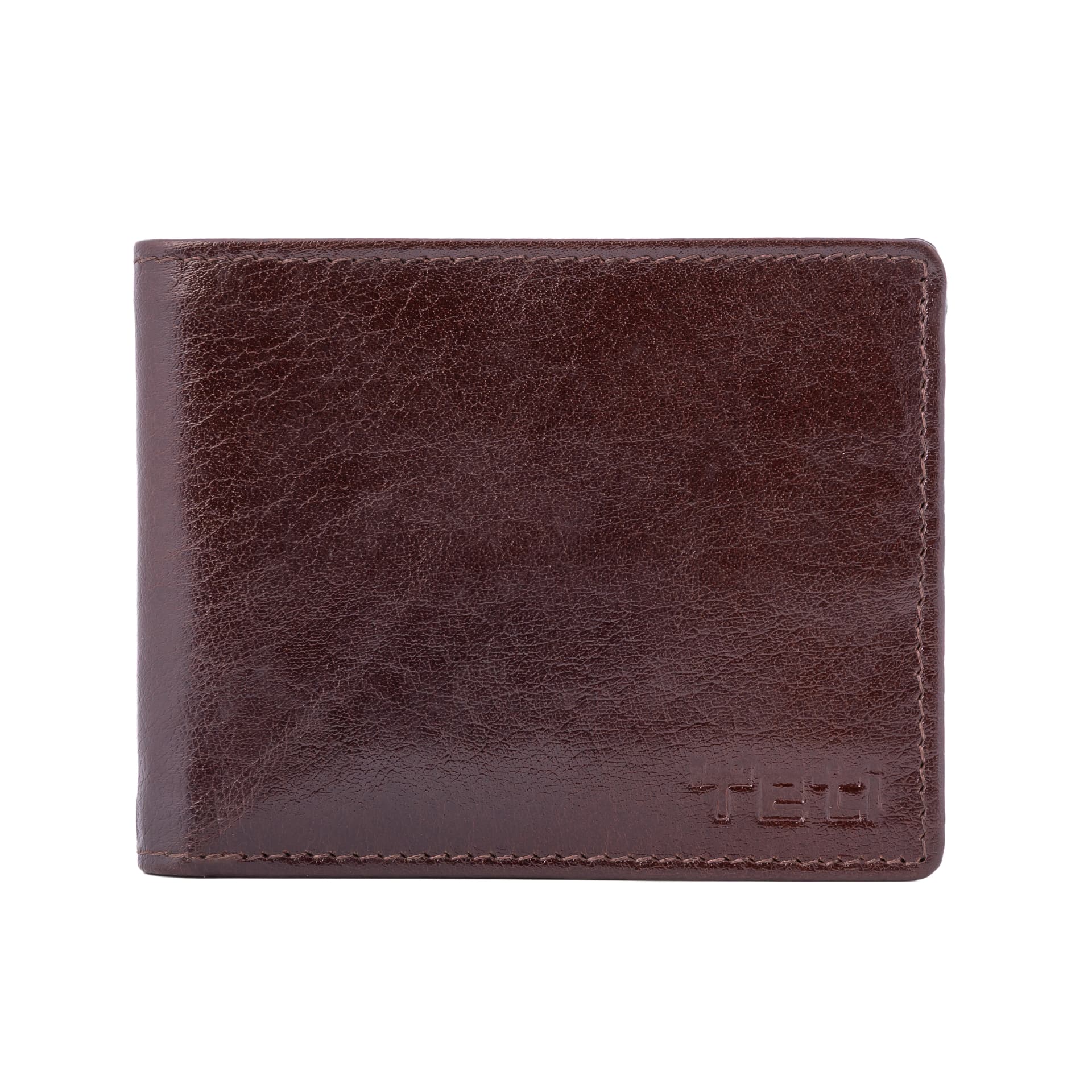 Classic Brown Leather Bifold Wallet view 1