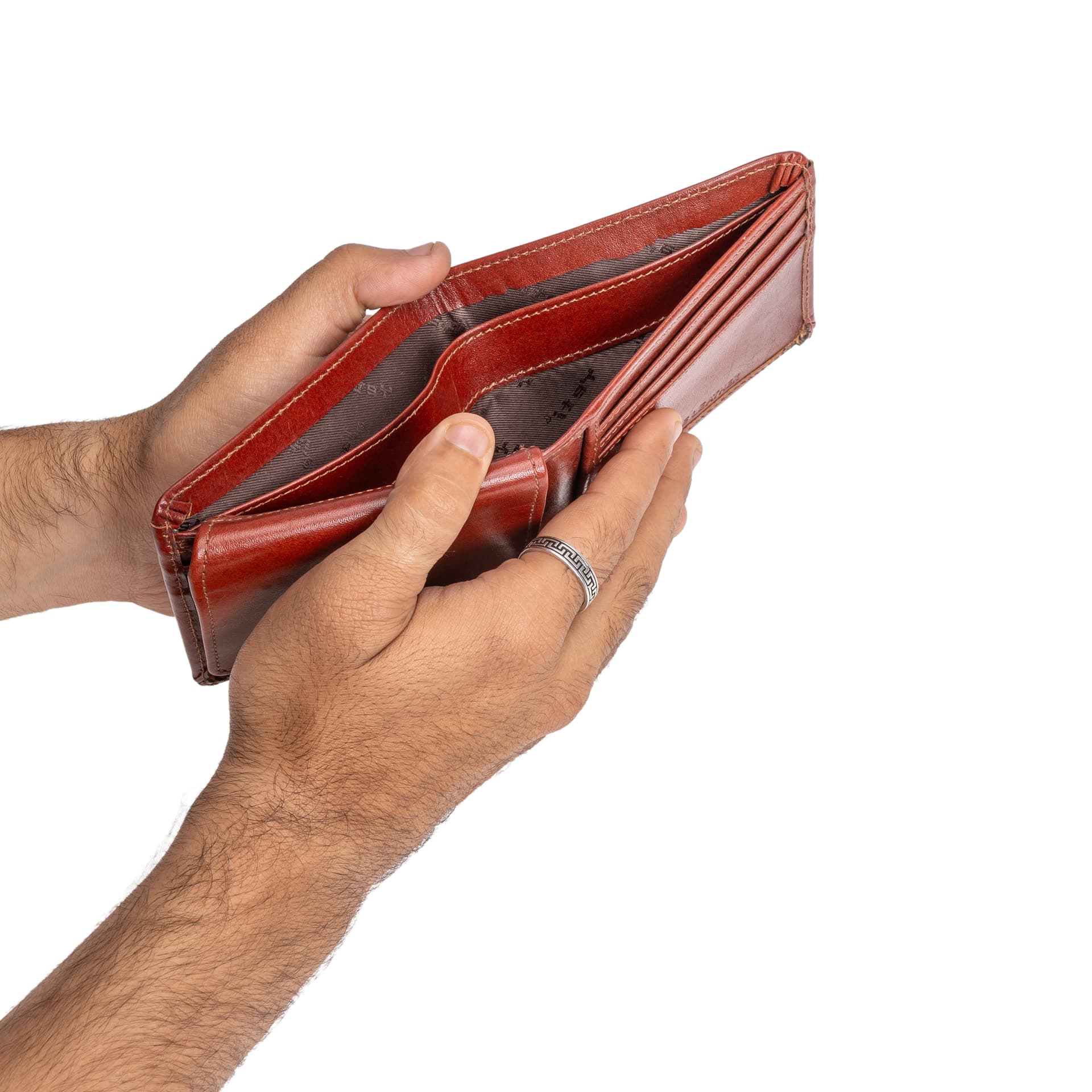 Oxblood Leather Bifold Wallet view 3