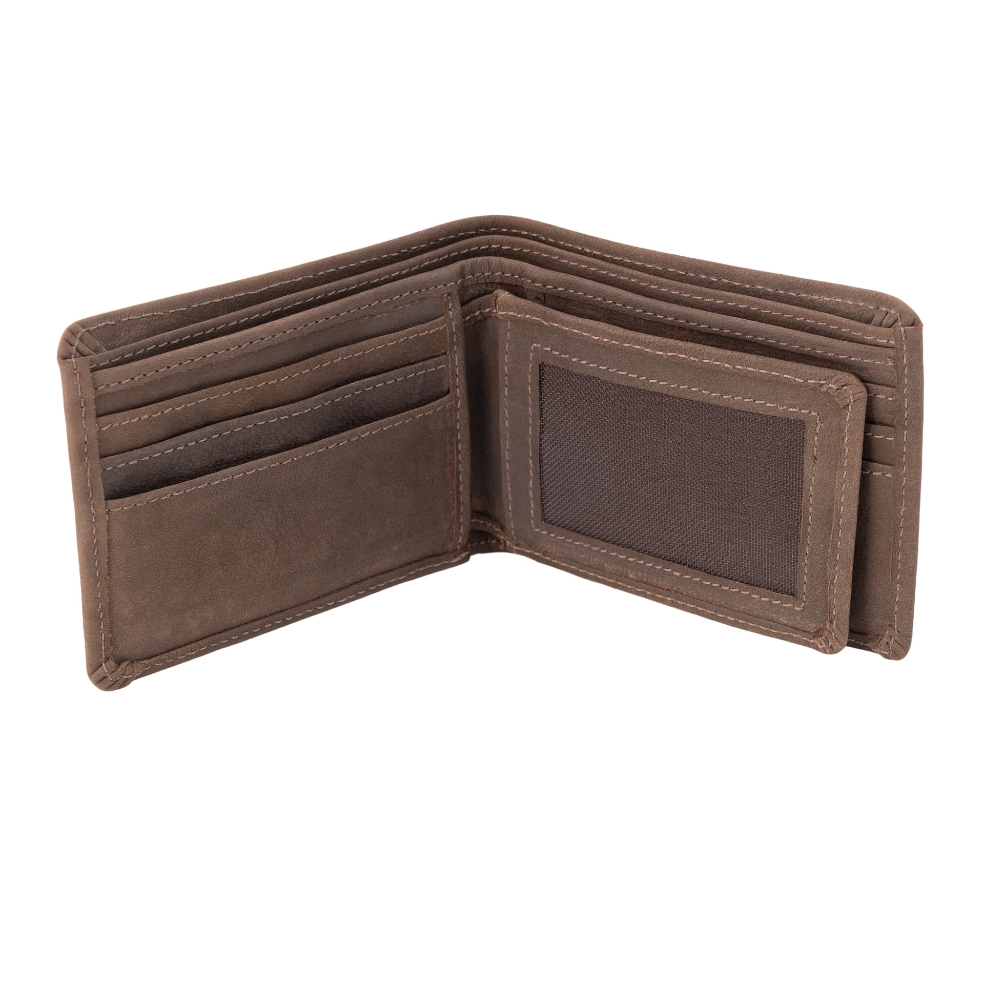 Earth Brown Leather Bifold Wallet view 2