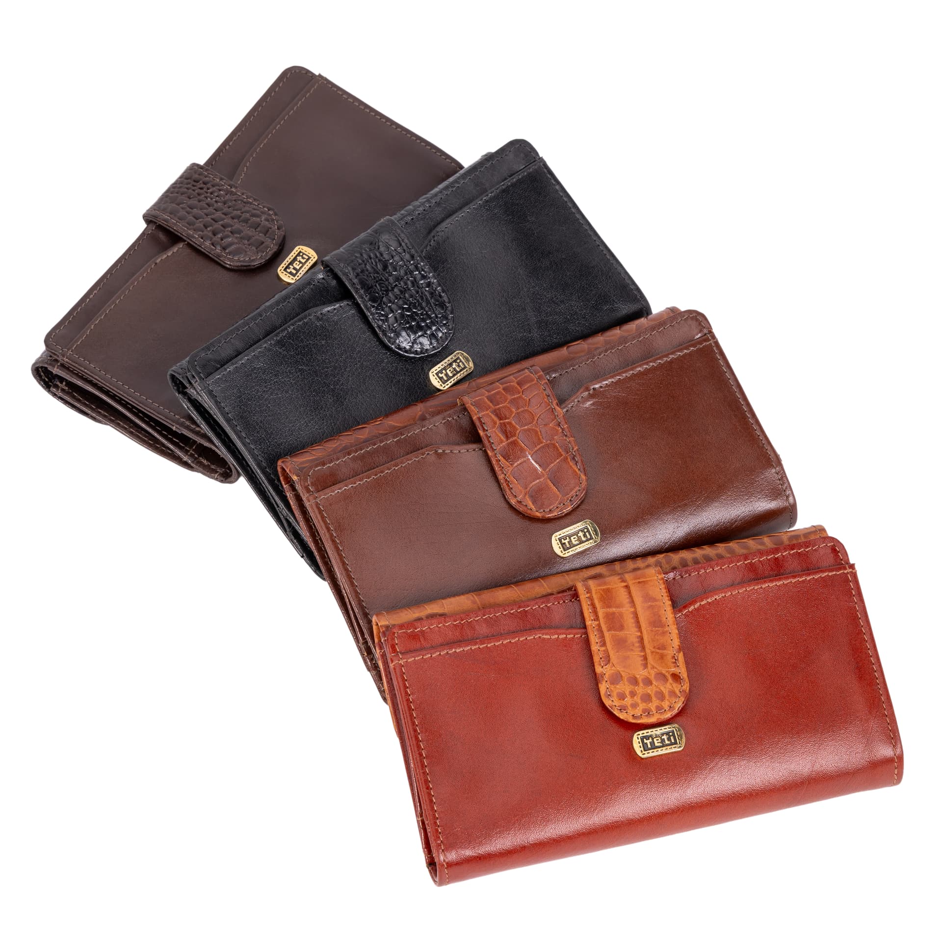 Classic Tan Leather Flap Organizer Wallet view 3