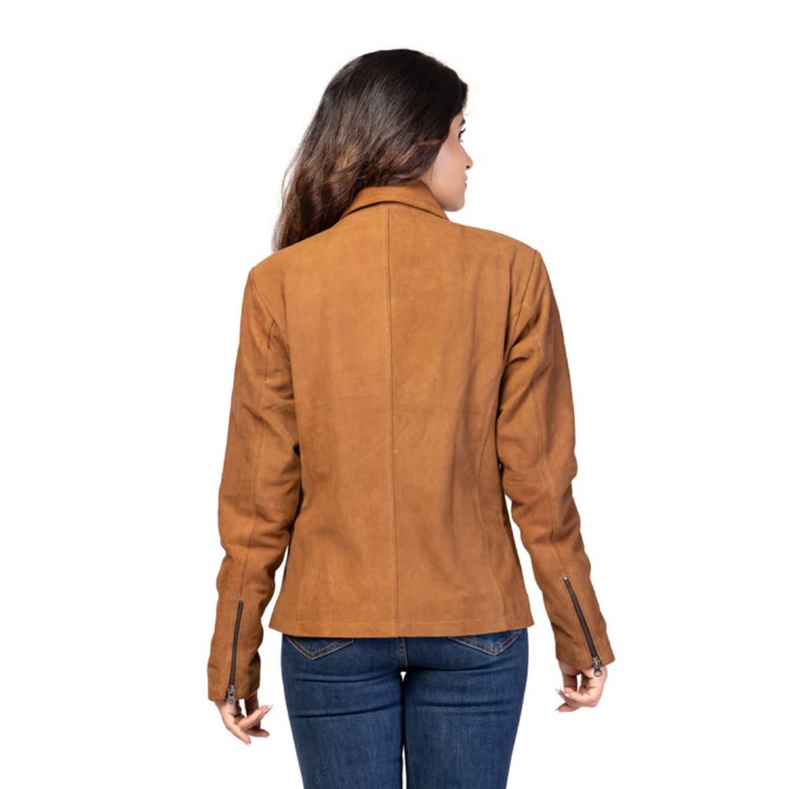 Women’s Premium Tan Leather Jacket view 4